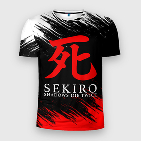Мужская футболка 3D Slim с принтом Sekiro: Shadows Die Twice 12 в Санкт-Петербурге, 100% полиэстер с улучшенными характеристиками | приталенный силуэт, круглая горловина, широкие плечи, сужается к линии бедра | Тематика изображения на принте: sekiro | shadows | логотип | секиро | япония
