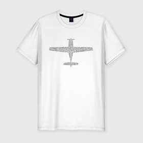 Мужская футболка премиум с принтом Cirrus - авиационный алфавит в Петрозаводске, 92% хлопок, 8% лайкра | приталенный силуэт, круглый вырез ворота, длина до линии бедра, короткий рукав | авиация | самолет | цирус