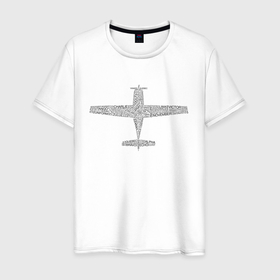Мужская футболка хлопок с принтом Cirrus - авиационный алфавит в Новосибирске, 100% хлопок | прямой крой, круглый вырез горловины, длина до линии бедер, слегка спущенное плечо. | Тематика изображения на принте: авиация | самолет | цирус