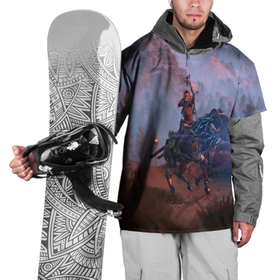 Накидка на куртку 3D с принтом Horizon Zero Dawn в Курске, 100% полиэстер |  | aloy | antasy girl | art | artwork | digital art | fantasy | horizon | horizon: zero dawn | landscape | tallneck | warrior fantasy | weapon | zero dawn