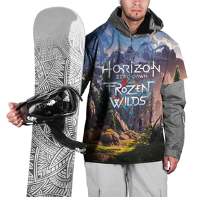 Накидка на куртку 3D с принтом Horizon Zero Dawn в Новосибирске, 100% полиэстер |  | aloy | antasy girl | art | artwork | digital art | fantasy | horizon | horizon: zero dawn | landscape | tallneck | warrior fantasy | weapon | zero dawn