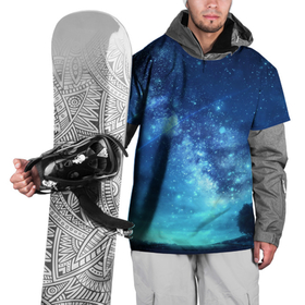 Накидка на куртку 3D с принтом Синяя Небо в Курске, 100% полиэстер |  | blue | sky | звездное небо | звезды | космическое | красота | небо | ночь | синий