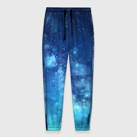 Мужские брюки 3D с принтом Синяя Небо в Екатеринбурге, 100% полиэстер | манжеты по низу, эластичный пояс регулируется шнурком, по бокам два кармана без застежек, внутренняя часть кармана из мелкой сетки | blue | sky | звездное небо | звезды | космическое | красота | небо | ночь | синий