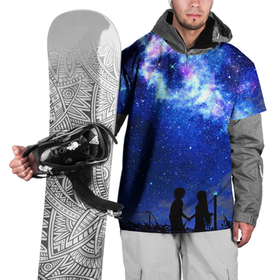 Накидка на куртку 3D с принтом Ночное  Небо в Екатеринбурге, 100% полиэстер |  | Тематика изображения на принте: blue | sky | башни | звездное небо | звезды | космическое | красота | небо | ночь | синий