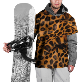 Накидка на куртку 3D с принтом Леопард , 100% полиэстер |  | животные | кошки | леопард