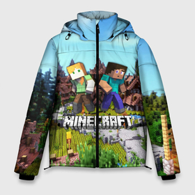 Мужская зимняя куртка 3D с принтом MINECRAFT в городе Новоалтайск, верх — 100% полиэстер; подкладка — 100% полиэстер; утеплитель — 100% полиэстер | длина ниже бедра, свободный силуэт Оверсайз. Есть воротник-стойка, отстегивающийся капюшон и ветрозащитная планка. 

Боковые карманы с листочкой на кнопках и внутренний карман на молнии. | craft | creeper | dungeon | dungeons | earth | game | logo | mine | minecraft | minecraft dungeons | mobile | online | дунгеонс | земля | зомби | игра | крипер | лого | майкрафт | майнкрафт | онлайн | подземелье