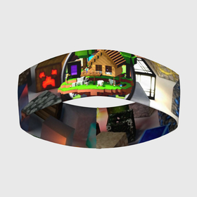 Повязка на голову 3D с принтом MINECRAFT в Курске,  |  | craft | creeper | dungeon | dungeons | earth | game | logo | mine | minecraft | minecraft dungeons | mobile | online | дунгеонс | земля | зомби | игра | крипер | лого | майкрафт | майнкрафт | онлайн | подземелье