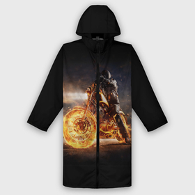 Дождевик унисекс 3D с принтом Flame в Рязани,  |  | fire | flame | helmet | motorcycle | night | racer | гонщик | мотоцикл | ночь | огонь | пламя | шлем
