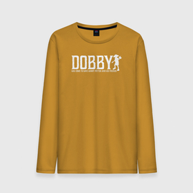 Мужской лонгслив хлопок с принтом Dobby Has Come to Save Harry , 100% хлопок |  | dobby | harry potter | vdosadir | гарри поттер | джоан роулинг | добби