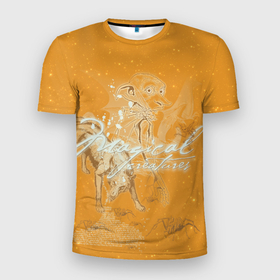 Мужская футболка 3D Slim с принтом Magical Creatures в Белгороде, 100% полиэстер с улучшенными характеристиками | приталенный силуэт, круглая горловина, широкие плечи, сужается к линии бедра | Тематика изображения на принте: dobby | harry potter | vdosadir | гарри поттер | джоан роулинг | добби