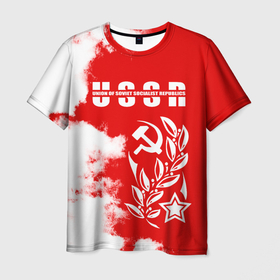 Мужская футболка 3D с принтом СССР , 100% полиэфир | прямой крой, круглый вырез горловины, длина до линии бедер | ussr | герб | звезда | коммунист | комсомол | кпсс | красный | ленин | лого | логотип | молот | надпись | патриот | республик | ретро | рсфср | серп | символ | снг | советский | советских | социалистических