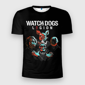 Мужская футболка 3D Slim с принтом Watch Dogs Legion , 100% полиэстер с улучшенными характеристиками | приталенный силуэт, круглая горловина, широкие плечи, сужается к линии бедра | dedsec | legion | watch dogs | watch dogs 2 | watch dogs 3 | watch dogs legion | вотч догс | вотч догс легион