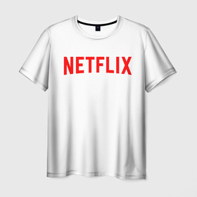 Мужская футболка 3D с принтом NETFLIX в Кировске, 100% полиэфир | прямой крой, круглый вырез горловины, длина до линии бедер | netflix | stranger things | нетфликс | очень странные дела