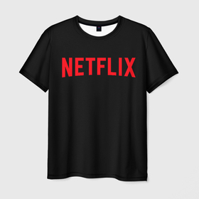 Мужская футболка 3D с принтом NETFLIX в Кировске, 100% полиэфир | прямой крой, круглый вырез горловины, длина до линии бедер | netflix | stranger things | нетфликс | очень странные дела