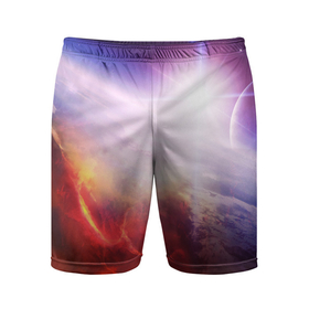 Мужские шорты спортивные с принтом Звезды в неоне ,  |  | galaxy | nasa | nebula | space | star | абстракция | вселенная | галактика | звезда | звезды | космический | наса | планеты