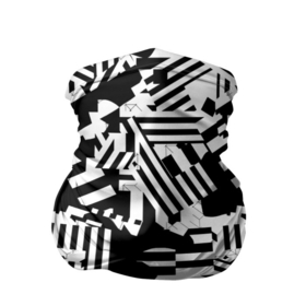 Бандана-труба 3D с принтом Хаотичные линии в Екатеринбурге, 100% полиэстер, ткань с особыми свойствами — Activecool | плотность 150‒180 г/м2; хорошо тянется, но сохраняет форму | абстракция | белое | геометрические абстракции | геометрия | кляксы | линии | полоски | полосы | пятна | узоры | хаос | хаотичные линии | черно белое | чернобелое | черное | черные линии