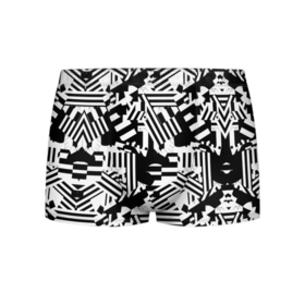 Мужские трусы 3D с принтом Хаотичные линии в Екатеринбурге, 50% хлопок, 50% полиэстер | классическая посадка, на поясе мягкая тканевая резинка | абстракция | белое | геометрические абстракции | геометрия | кляксы | линии | полоски | полосы | пятна | узоры | хаос | хаотичные линии | черно белое | чернобелое | черное | черные линии