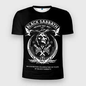 Мужская футболка 3D спортивная с принтом The End World Tour в Новосибирске, 100% полиэстер с улучшенными характеристиками | приталенный силуэт, круглая горловина, широкие плечи, сужается к линии бедра | black sabbath | black sabbath 