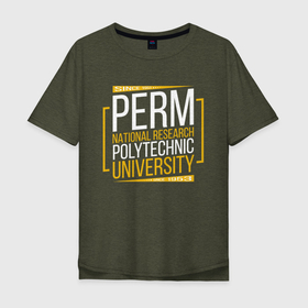 Мужская футболка хлопок Oversize с принтом PNRPU since 1953 в Тюмени, 100% хлопок | свободный крой, круглый ворот, “спинка” длиннее передней части | perm national research polytechnic university | pnrpu | пермский национальный исследовательский политехнический университет | пермь | пнипу | студенту | студенты | универ | университеты | универы