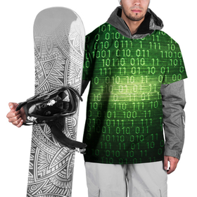 Накидка на куртку 3D с принтом Двоичный код в Екатеринбурге, 100% полиэстер |  | Тематика изображения на принте: it | двоичный код | информация | код | кодерам | кодеру | программирование | программисту | технологии