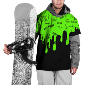 Накидка на куртку 3D с принтом Lil Peep в Тюмени, 100% полиэстер |  | Тематика изображения на принте: benz truck | emo rap | gbc | gustav elijah ahr | hip hop | lil | lil peep | lil tracy | lilpeep | peep | rap | rip | густав элайджа | лил пип