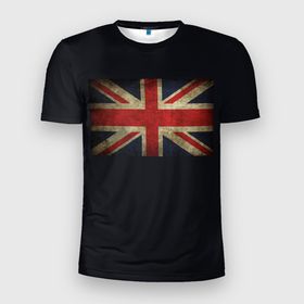 Мужская футболка 3D спортивная с принтом Britain в Санкт-Петербурге, 100% полиэстер с улучшенными характеристиками | приталенный силуэт, круглая горловина, широкие плечи, сужается к линии бедра | белый | британия | великобритания | европа | красный | синий | флаг