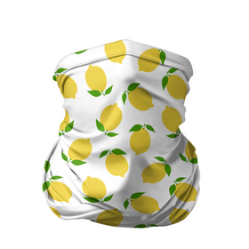 Бандана-труба 3D с принтом ЛИМОННАЯ в Екатеринбурге, 100% полиэстер, ткань с особыми свойствами — Activecool | плотность 150‒180 г/м2; хорошо тянется, но сохраняет форму | food | lemon | pattern | еда | желтая | лемоны | лимоны | паттерн