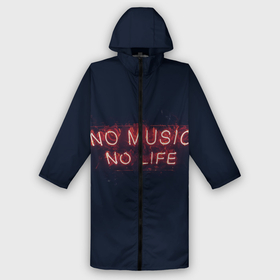 Дождевик унисекс 3D с принтом No music, No life в городе Новоалтайск,  |  | music | neon | no life | no music | музыка | неон | нет жизни | нет музыки | подстветка