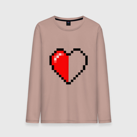 Мужской лонгслив хлопок с принтом Майнкрафт серце в Курске, 100% хлопок |  | Тематика изображения на принте: minecraft | любовь | майнкрафт | пиксель | половинка | сердце