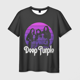 Мужская футболка 3D с принтом Deep Purple в Белгороде, 100% полиэфир | прямой крой, круглый вырез горловины, длина до линии бедер | album | deep | hard | metal | purple | rock | альбом | британия | группа | метал | рок | хард | хеви
