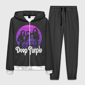 Мужской костюм 3D с принтом Deep Purple , 100% полиэстер | Манжеты и пояс оформлены тканевой резинкой, двухслойный капюшон со шнурком для регулировки, карманы спереди | album | deep | hard | metal | purple | rock | альбом | британия | группа | метал | рок | хард | хеви