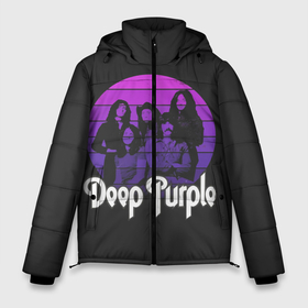 Мужская зимняя куртка 3D с принтом Deep Purple в Курске, верх — 100% полиэстер; подкладка — 100% полиэстер; утеплитель — 100% полиэстер | длина ниже бедра, свободный силуэт Оверсайз. Есть воротник-стойка, отстегивающийся капюшон и ветрозащитная планка. 

Боковые карманы с листочкой на кнопках и внутренний карман на молнии. | Тематика изображения на принте: album | deep | hard | metal | purple | rock | альбом | британия | группа | метал | рок | хард | хеви