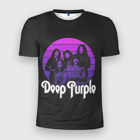 Мужская футболка 3D Slim с принтом Deep Purple в Курске, 100% полиэстер с улучшенными характеристиками | приталенный силуэт, круглая горловина, широкие плечи, сужается к линии бедра | album | deep | hard | metal | purple | rock | альбом | британия | группа | метал | рок | хард | хеви