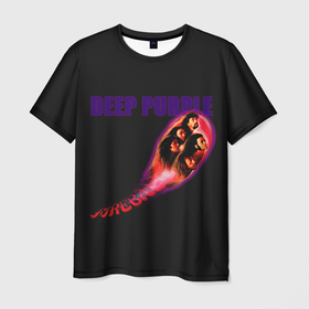 Мужская футболка 3D с принтом Deep Purple в Петрозаводске, 100% полиэфир | прямой крой, круглый вырез горловины, длина до линии бедер | album | deep | hard | metal | purple | rock | альбом | британия | группа | метал | рок | хард | хеви