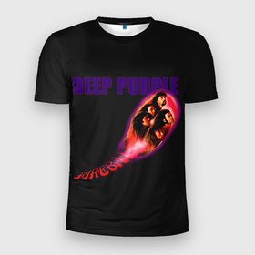 Мужская футболка 3D Slim с принтом Deep Purple в Курске, 100% полиэстер с улучшенными характеристиками | приталенный силуэт, круглая горловина, широкие плечи, сужается к линии бедра | album | deep | hard | metal | purple | rock | альбом | британия | группа | метал | рок | хард | хеви