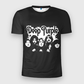 Мужская футболка 3D Slim с принтом Deep Purple в Белгороде, 100% полиэстер с улучшенными характеристиками | приталенный силуэт, круглая горловина, широкие плечи, сужается к линии бедра | album | deep | hard | metal | purple | rock | альбом | британия | группа | метал | рок | хард | хеви