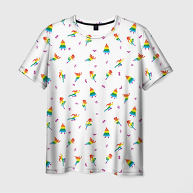 Мужская футболка 3D с принтом DC Rainbow в Тюмени, 100% полиэфир | прямой крой, круглый вырез горловины, длина до линии бедер | batman | dc pride | flash | harley quinn | justice league | pride | superman | vdosadir | wonder woman | бэтмен | лига справедливости | прайд | радуга
