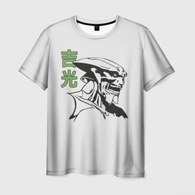 Мужская футболка 3D с принтом  Yoshimitsu Tekken  , 100% полиэфир | прямой крой, круглый вырез горловины, длина до линии бедер | game | jin | king | playstation | samurai | teken | tekken | yoshimitsu | боец | джин | ёсимицу | ёшимитсу | ёшимицу | железный | игра | иерглифы | йошимитсу | йошимицу | кинг | кулак | олдскул | плэйстэйшн | самурай | текен | теккен