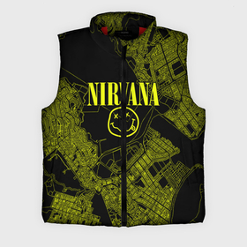 Мужской жилет утепленный 3D с принтом Nirvana  Нирвана ,  |  | kurt cobain | nirvana | rock | smile | гранж | курт кобейн | нирвана | рок | смайл