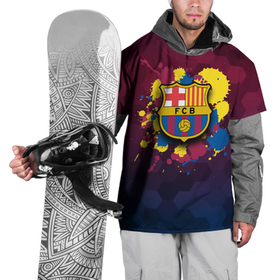 Накидка на куртку 3D с принтом Barcelona в Санкт-Петербурге, 100% полиэстер |  | barcelona | barselona | futbol club | барса | барселона | лионель месси | люблю футбол | месси | сине гранатовые | фанат | фк барселона | форма | форма игроков | футбол | футбольный клуб | эмблема | эмблема клуба
