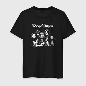 Мужская футболка хлопок с принтом Deep Purple , 100% хлопок | прямой крой, круглый вырез горловины, длина до линии бедер, слегка спущенное плечо. | Тематика изображения на принте: deep purple | альбом | гловер | группа | дееп | деп | ди | дип | диперпл | дипперпл | иэн гиллан | иэн пэйс | лого | логотип | метал | морс | пепл | перпл | прогрессивный | психоделический | рок | символ | хард