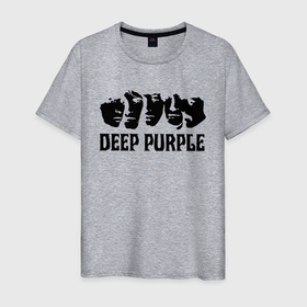 Мужская футболка хлопок с принтом Deep Purple в Санкт-Петербурге, 100% хлопок | прямой крой, круглый вырез горловины, длина до линии бедер, слегка спущенное плечо. | deep purple | альбом | гловер | группа | дееп | деп | ди | дип | диперпл | дипперпл | иэн гиллан | иэн пэйс | лого | логотип | метал | морс | пепл | перпл | прогрессивный | психоделический | рок | символ | хард