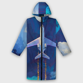 Дождевик унисекс 3D с принтом Самолёт на небе в Ухте,  |  | abstract | air | art | fire | sky | самолёт на небе