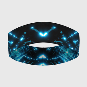 Повязка на голову 3D с принтом Neon Lights в Новосибирске,  |  | blue | cyberpunk2077 | girl | neon | неон | неоновая