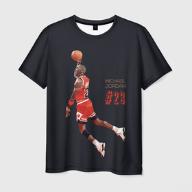 Мужская футболка 3D с принтом MICHAEL JORDAN в Тюмени, 100% полиэфир | прямой крой, круглый вырез горловины, длина до линии бедер | jordan | michael | michael jordan | nba | баскетбол | баскетболист | джордан | защитник | майкл | майкл джордан | нба