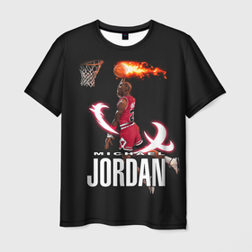 Мужская футболка 3D с принтом MICHAEL JORDAN в Тюмени, 100% полиэфир | прямой крой, круглый вырез горловины, длина до линии бедер | jordan | michael | michael jordan | nba | баскетбол | баскетболист | джордан | защитник | майкл | майкл джордан | нба