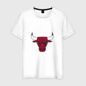 Мужская футболка хлопок с принтом Chicago Bulls в Тюмени, 100% хлопок | прямой крой, круглый вырез горловины, длина до линии бедер, слегка спущенное плечо. | jordan | michael | michael jordan | баскетбол | джордан | майкл | стиль