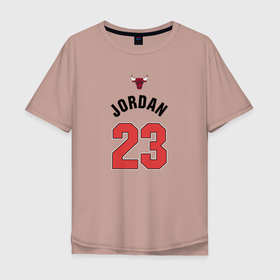 Мужская футболка хлопок Oversize с принтом JORDAN , 100% хлопок | свободный крой, круглый ворот, “спинка” длиннее передней части | jordan | michael | michael jordan | баскетбол | джордан | майкл | стиль
