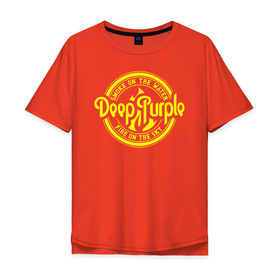 Мужская футболка хлопок Oversize с принтом Deep Purple в Екатеринбурге, 100% хлопок | свободный крой, круглый ворот, “спинка” длиннее передней части | deep purple | альбом | гловер | группа | дееп | деп | ди | дип | диперпл | дипперпл | иэн гиллан | иэн пэйс | лого | логотип | метал | морс | пепл | перпл | прогрессивный | психоделический | рок | символ | хард