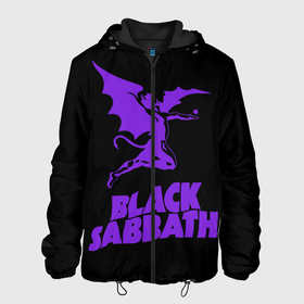 Мужская куртка 3D с принтом Black Sabbath в Новосибирске, ткань верха — 100% полиэстер, подклад — флис | прямой крой, подол и капюшон оформлены резинкой с фиксаторами, два кармана без застежек по бокам, один большой потайной карман на груди. Карман на груди застегивается на липучку | Тематика изображения на принте: black sabbath | hard rock | heavy metal | блэк сабат | группы | метал | музыка | оззи осборн | рок | хард рок | хэви метал